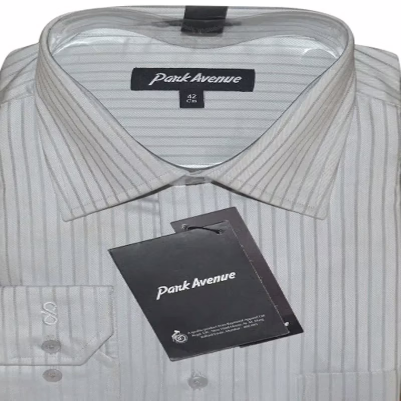 Parx Grey Linning Full Sleeves Cotton Shirt