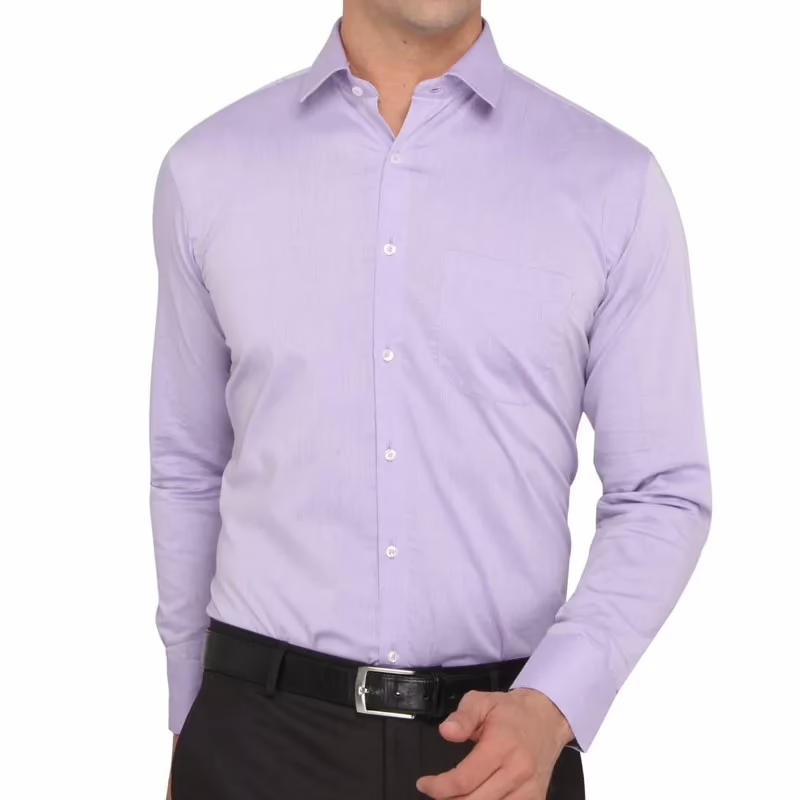 Raymond Light Purple Self Print Shirting Fabric Free Handkerchief