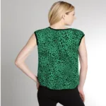 Eco Friendly Green Animal Print Sleeveless Top