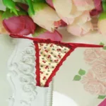 Exotic Cherry Print  Frill Edge G-String Thong