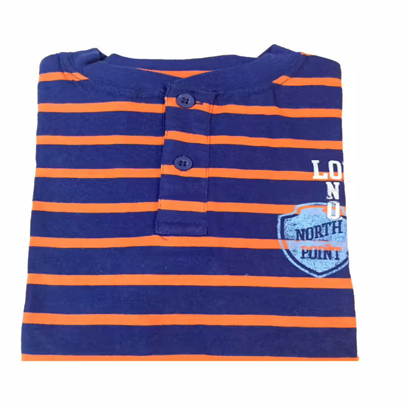 Faded Glory-Stylish Blue & Orange Tee (8-9 Years)