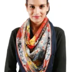 Uniscarf Blue Piccaso Viscose Scarf for women