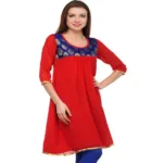Buy Red & Blue Color Valentine Special Women's Ceremonial Designer Dresses