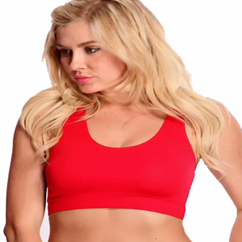 Seamless Low Impact Red Sports Bra