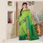 Meera Green Tussar Jacqard Silk Saree