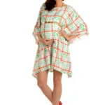 Radiation Safe-House of Napius-Print Kafthan Dress with Splases of Colours
