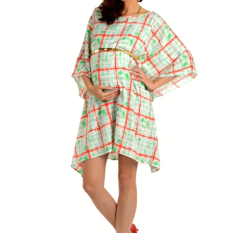 Radiation Safe-House of Napius-Print Kafthan Dress with Splases of Colours