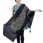 Black Saxophone Pure Cotton Embroidered  for women