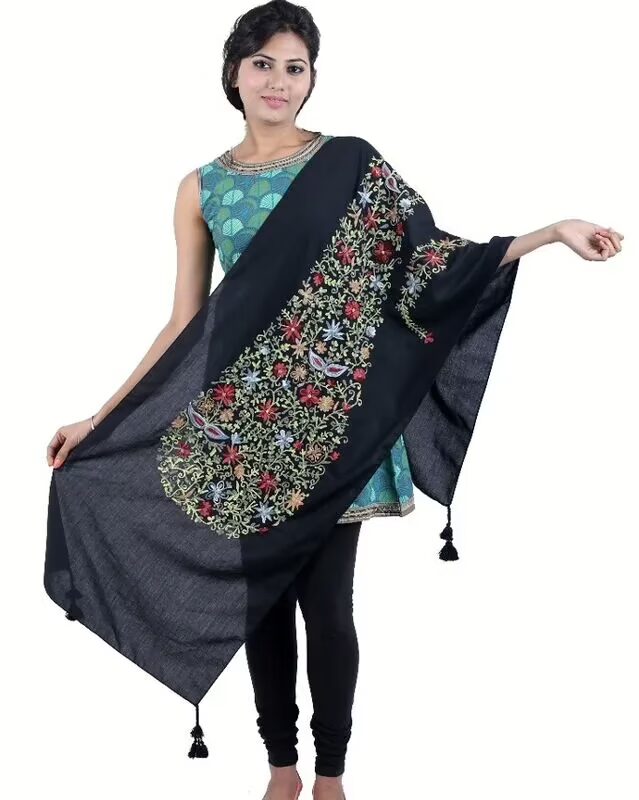 Black Saxophone Pure Cotton Embroidered for women