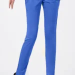 Blue Side Pocket Buttoned Elastic Waist Jegging Size-30,32,34-34