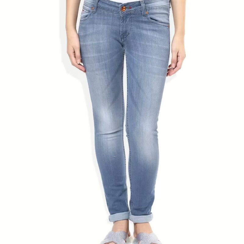 Light Blue Slim Fit Shaded Women Jeans