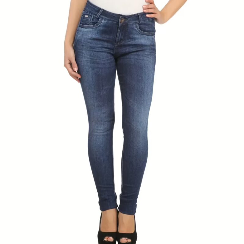 Navy Blue Slim Fit Women Jeans