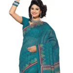 Cotton Bazaar Blue Cotton Printed Saree