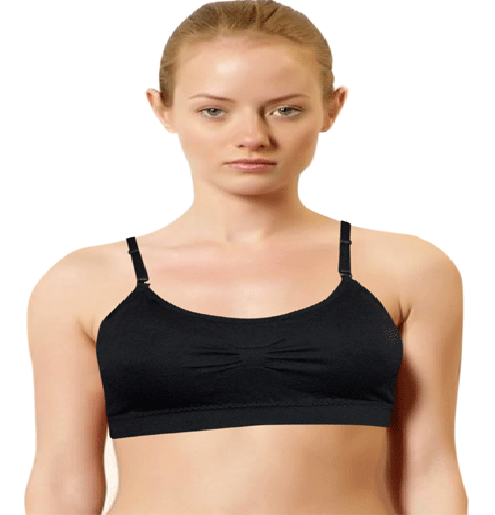 Black Medium Impact Sports Bra