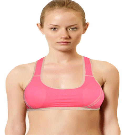 Pink Women Racer Back Sports Bra
