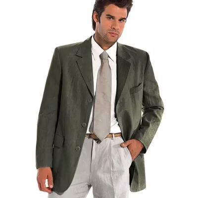 Raymond - Grooviest Olivine Suit Fabric - Image 2
