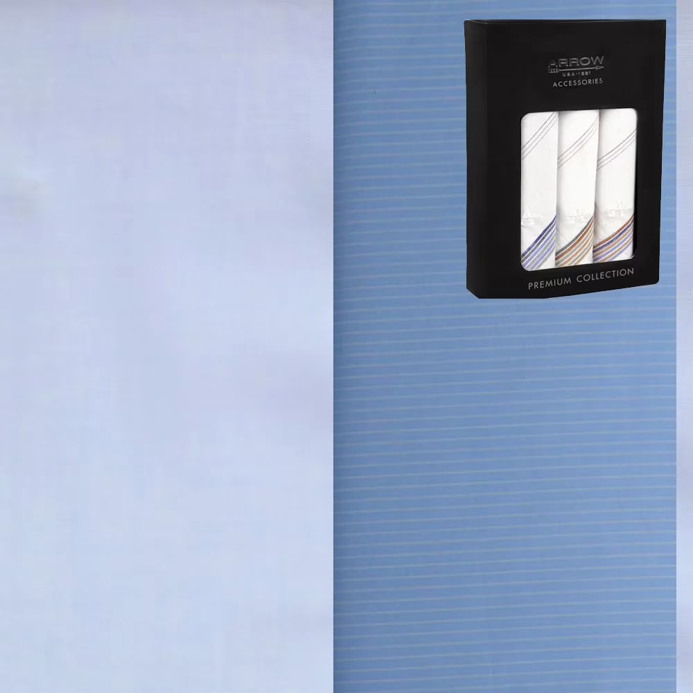 Raymond - Light Blue Shirting Fabric Free Handkerchief