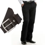Raymond Black Trouser Fabric Free Belt