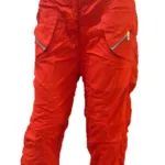 Knee Length Red Cotton Capri
