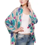 Uniscarf Turquoise leaf Modal Stole for women