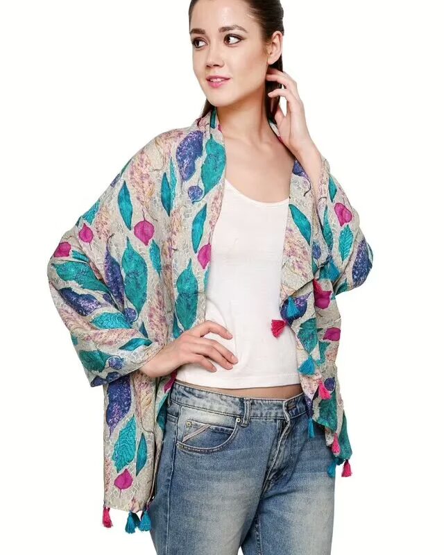 Uniscarf Turquoise leaf Modal Stole for women