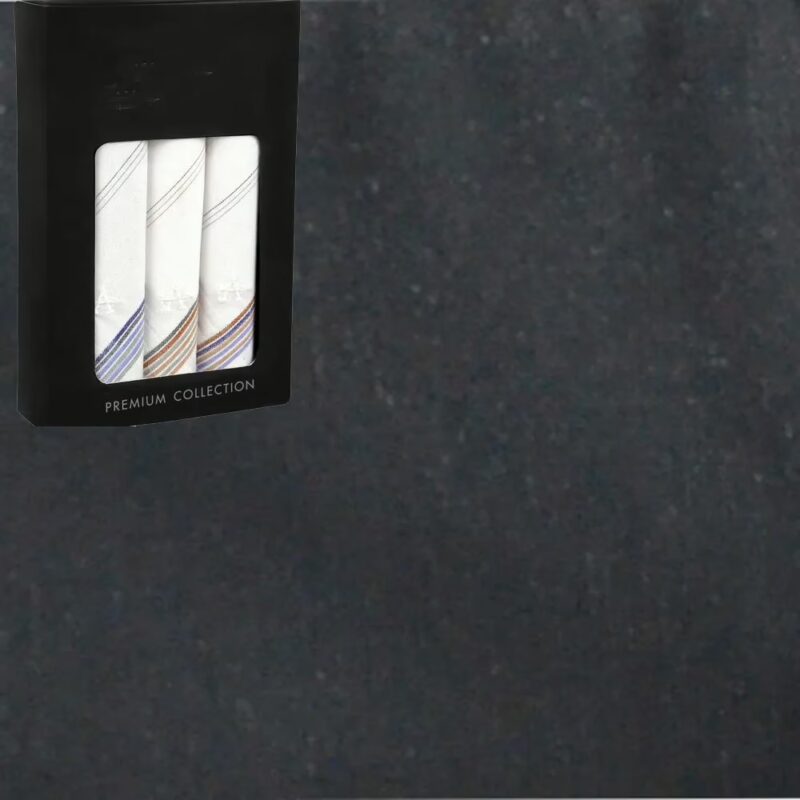 Raymond-Plain Premium Black Trouser Fabric Free Handkerchief