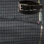 Raymond Brown Checks MerinoTrouser Fabric Free Belt