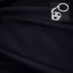 Raymond Black Shinning Poly Blended Trouser Fabric Free Keyring