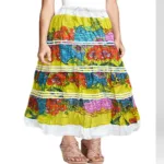 Trendy Yellow Printed Skirt