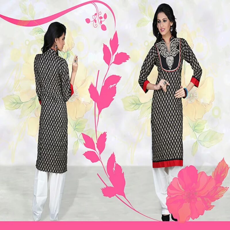 Pazaar Alive Black Printed Party kurti