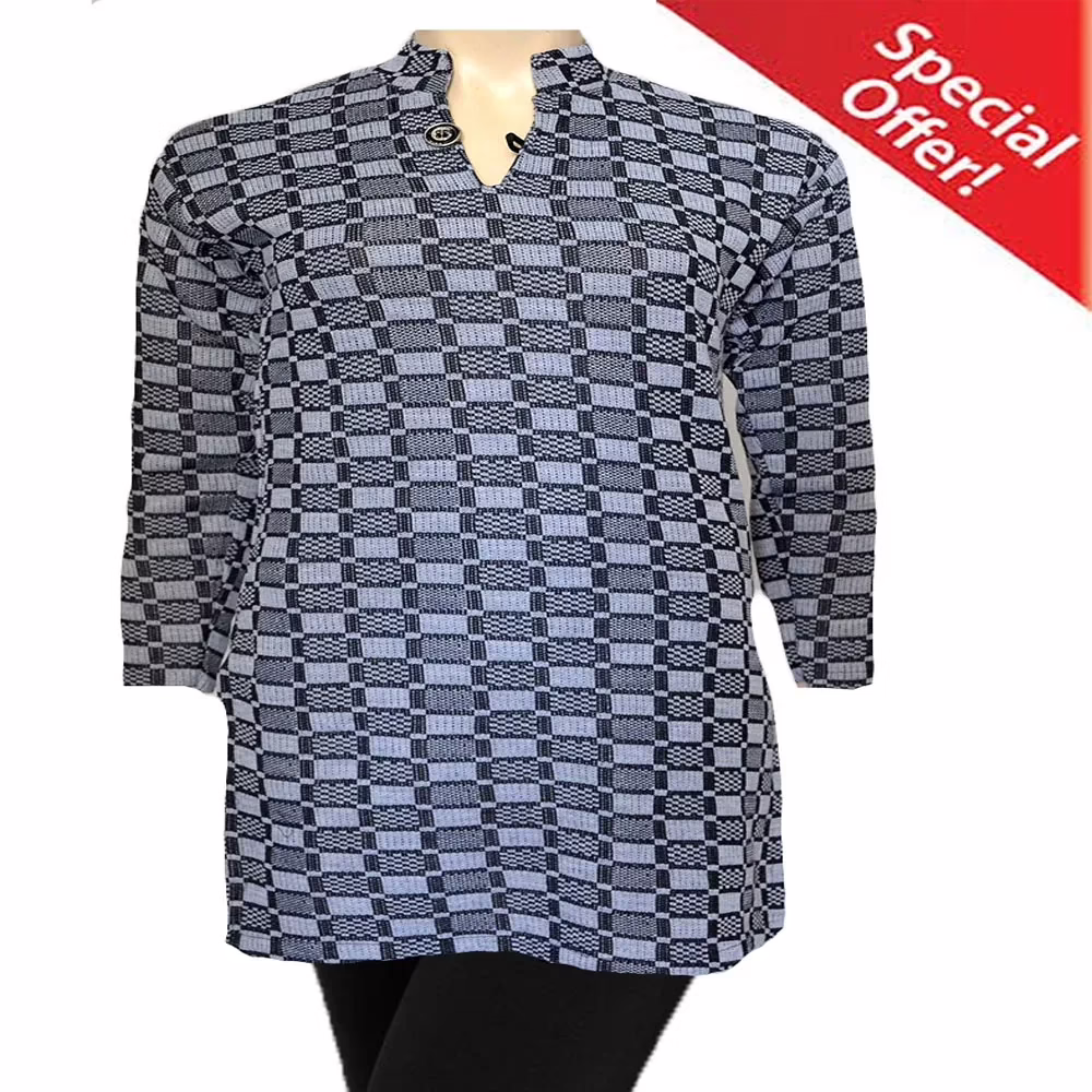 Grey Full Sleeves Black Square Design Woolen Kurti With Warm Legging Special Offer