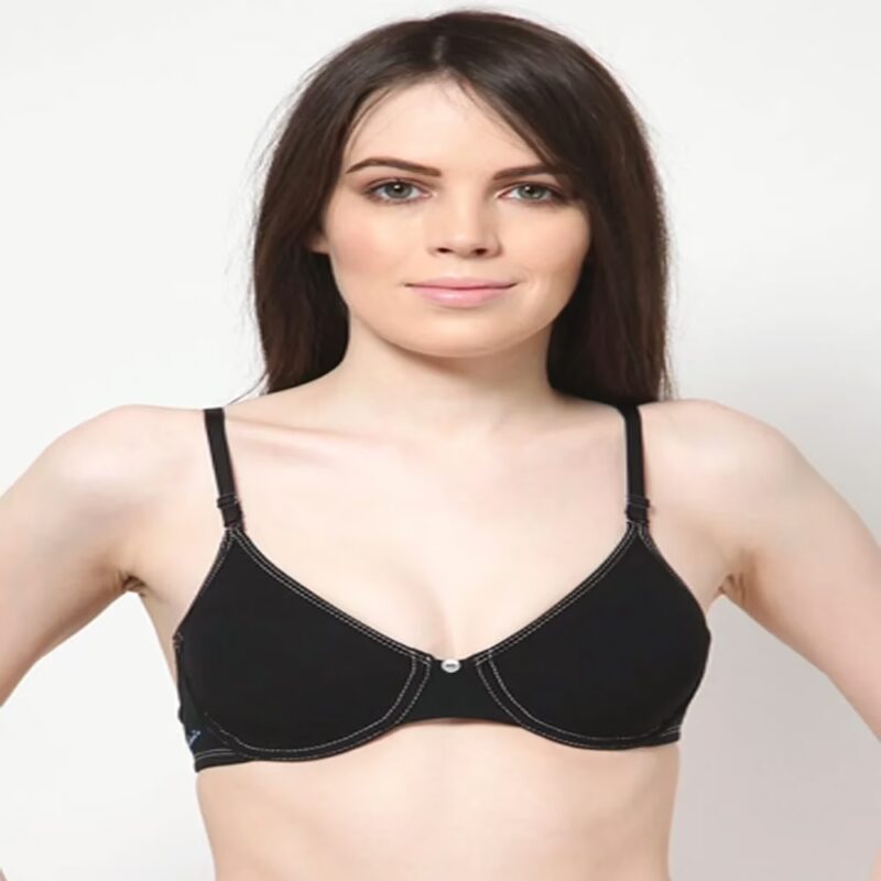 About U Underwired Non-Padded Black Bra