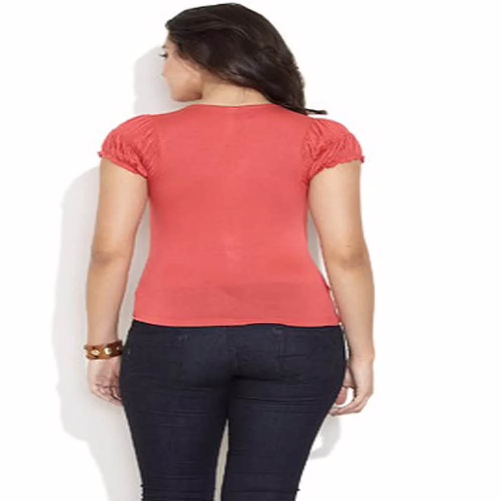 Remanika Peach Ruffles Top - Image 2