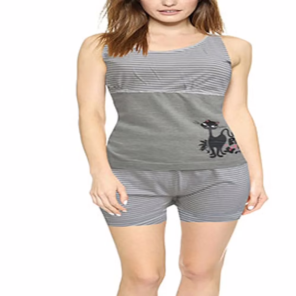 Belamy Women Grey Nightwear Set