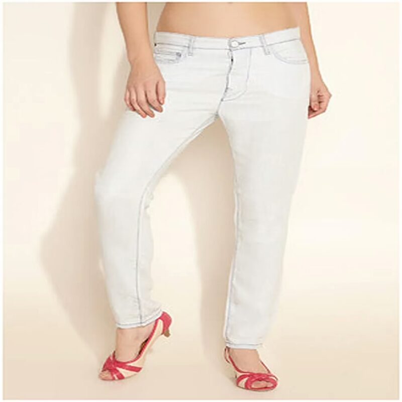 Stylish White Skinny Fit Jeans