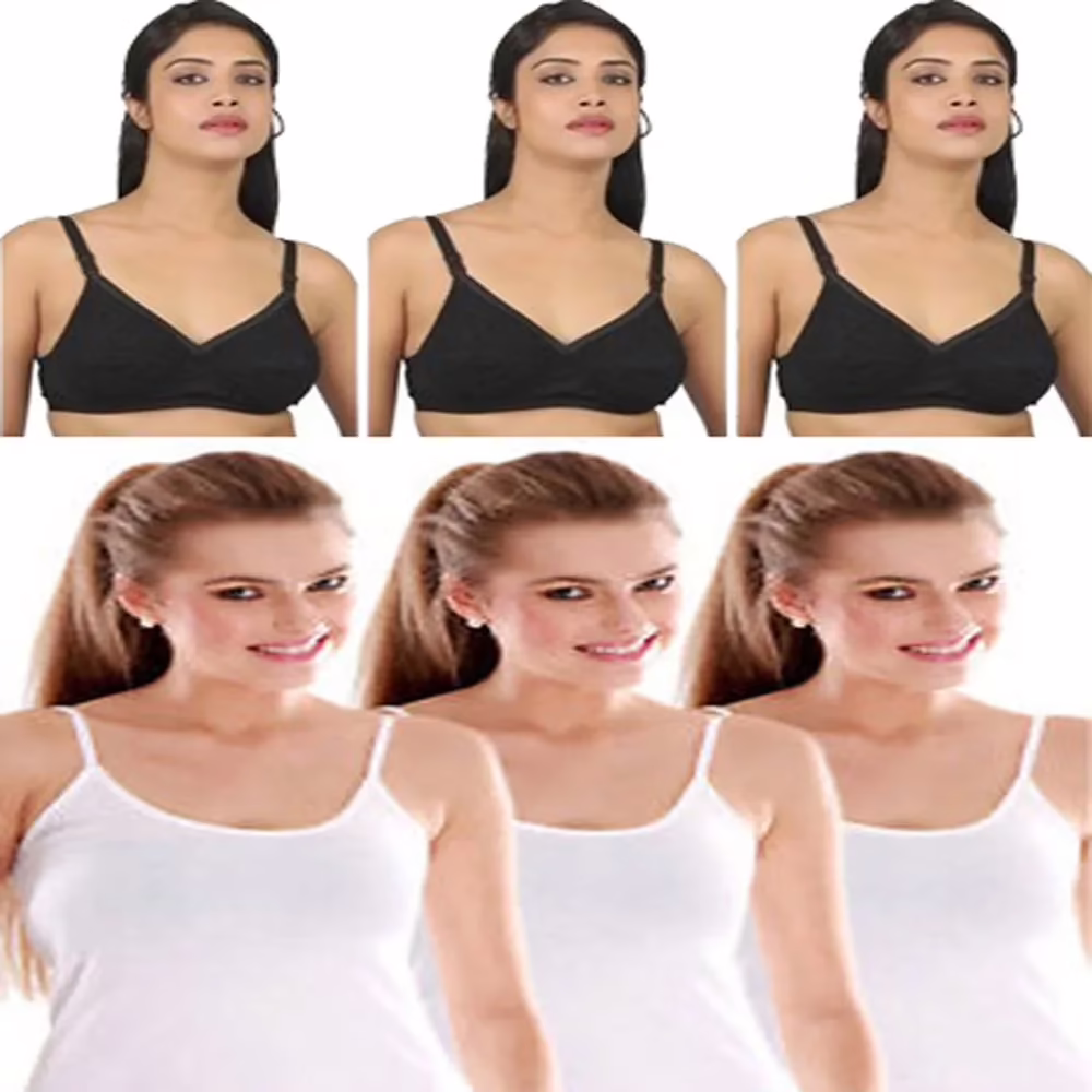 Seasons 3 Camisoles & 3 Bras Combo