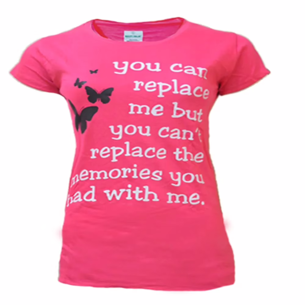 Colourful Round Neck Magenta Graphic Print Tee