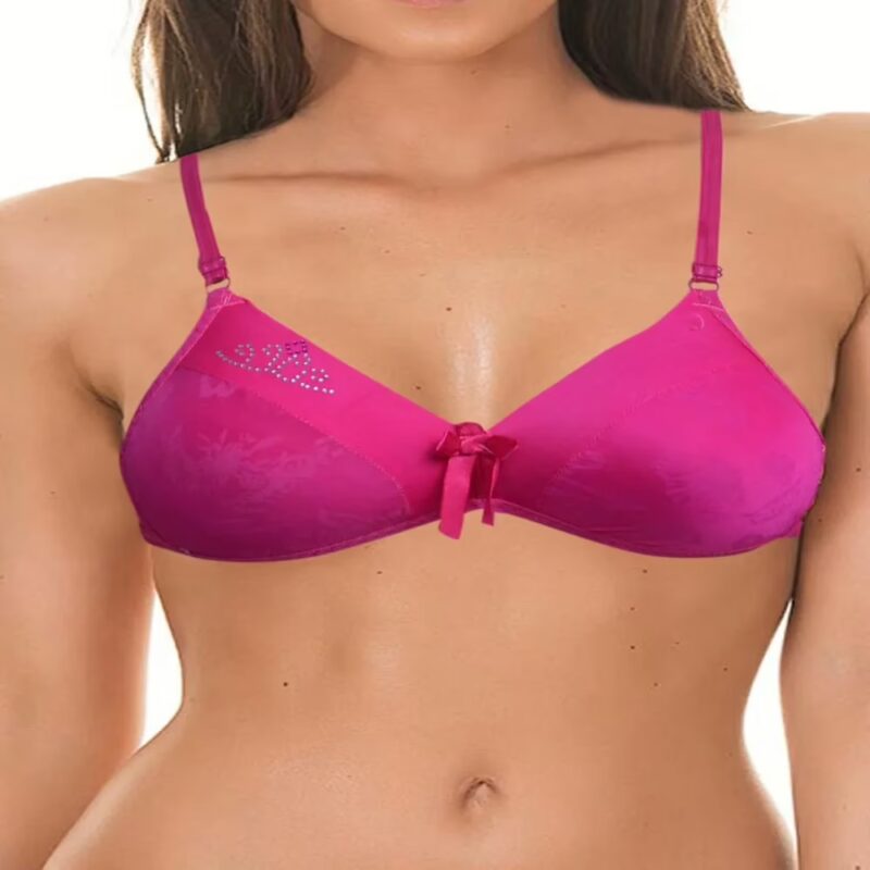 Cool Magenta Floral Printed Padded Bra