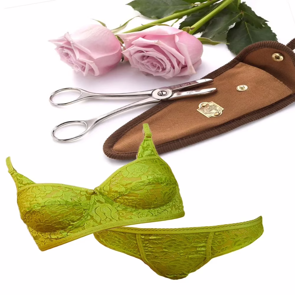 Cozy Green Cut Work Lingerie - Image 2