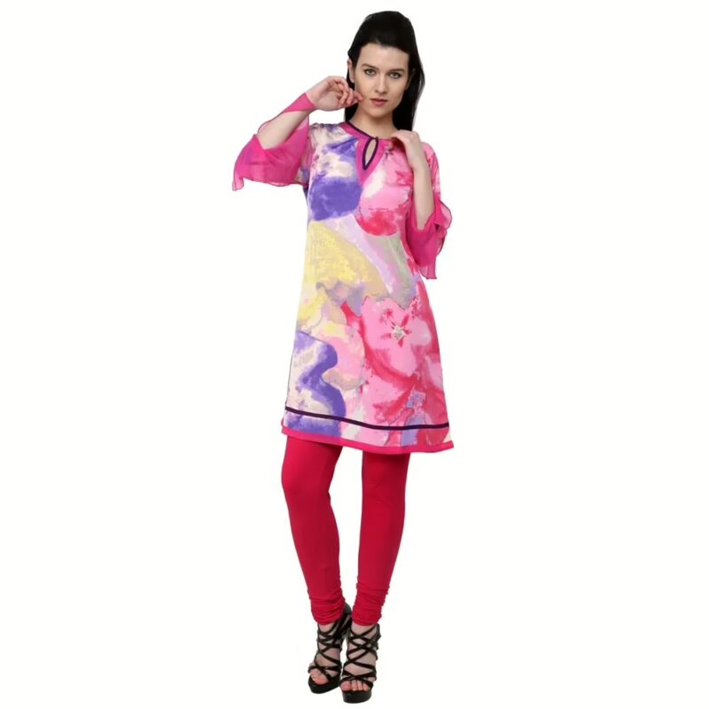 Chiktones Polyester Crepe Printed Kurti
