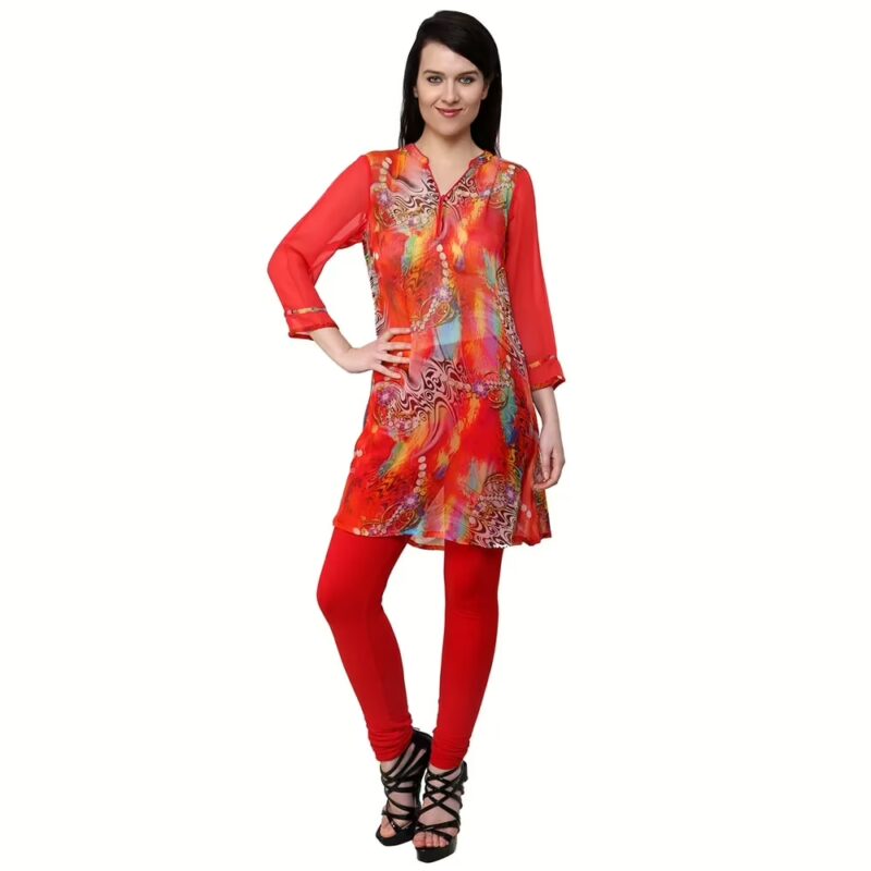 Chiktones Viscose Georgette Printed  Kurti