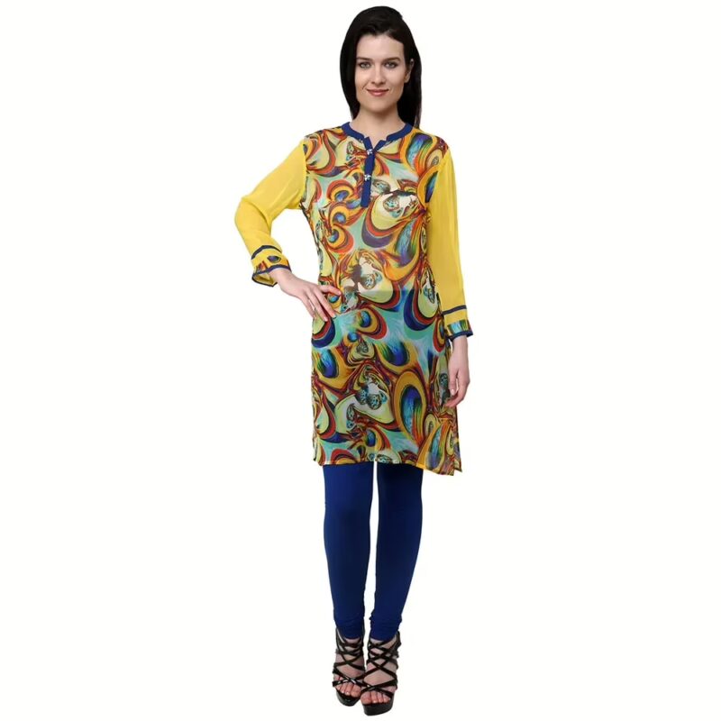 Chiktones Viscose Georgette Printed  Kurti