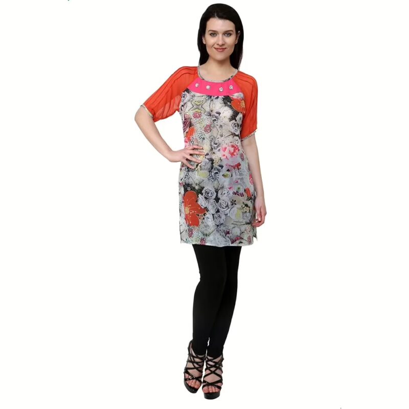 Chiktones Viscose Georgette Printed Kurti