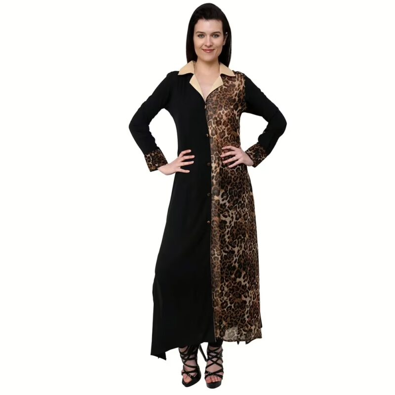 Chiktones Polyester Georgette Print/Plain Kurti