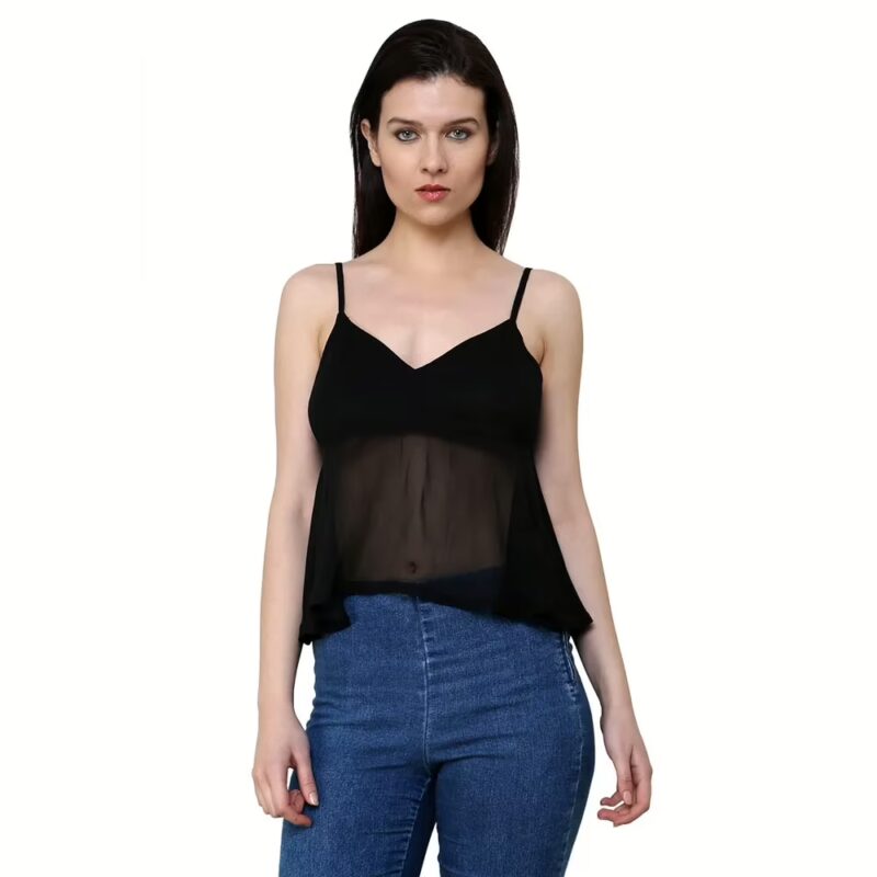 Chiktones Viscose Georgette Solid Top