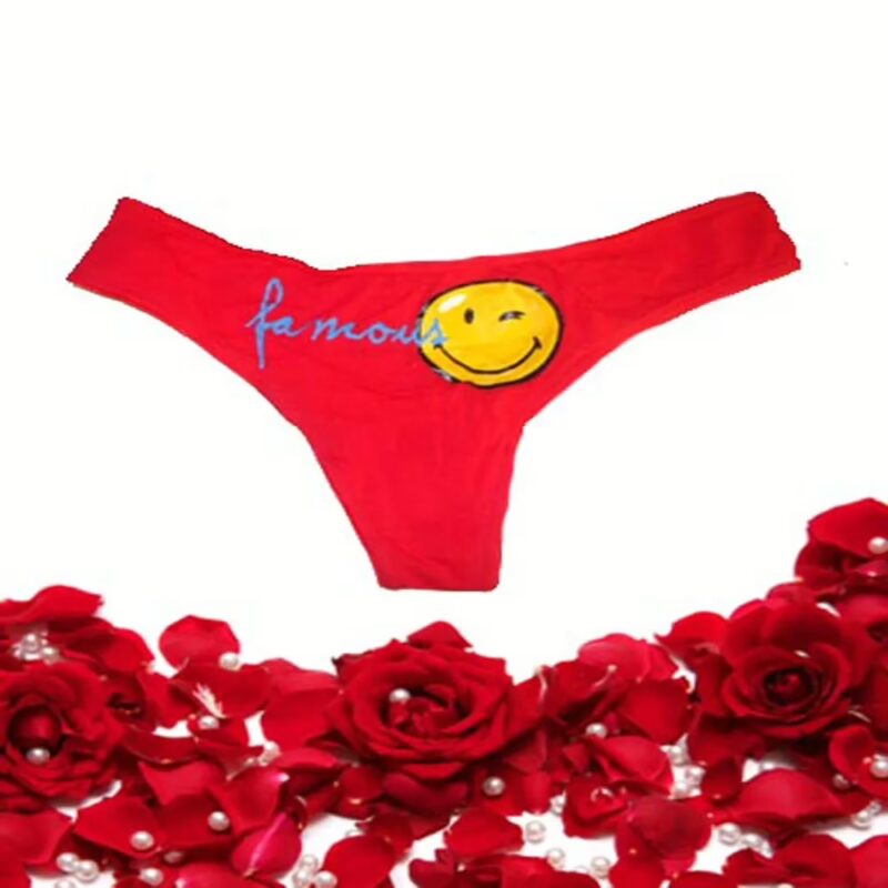 Famous Smiley Print Thong