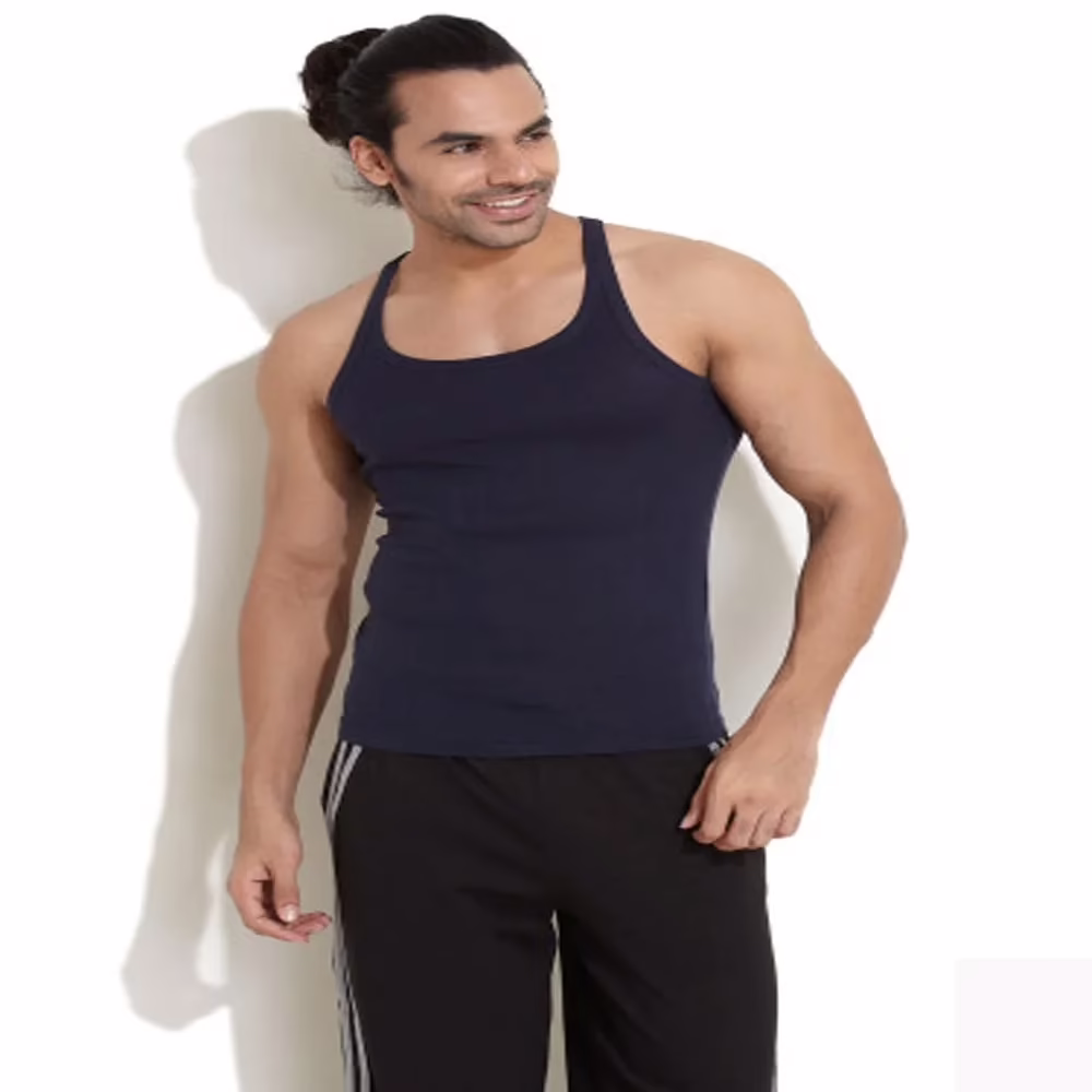 Hanes Royal Blue Soft Cotton Racer Back Vest Undershirt Innerwear