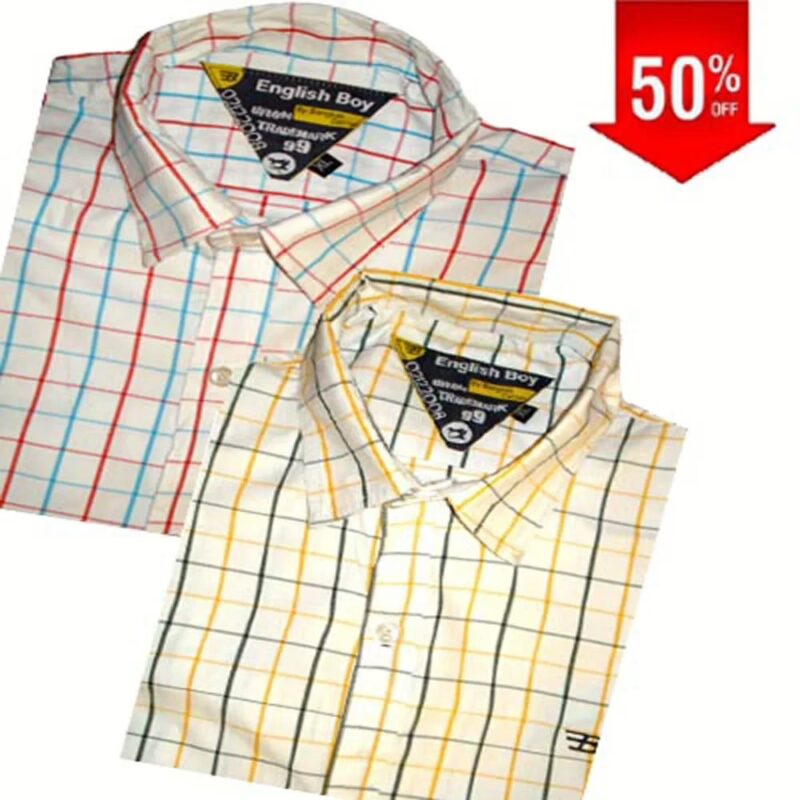 Huge Discount 50% Off Cotton Check Shirt Combo Pack