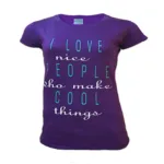 I Love Nice People Half Sleeves Graphic Tee