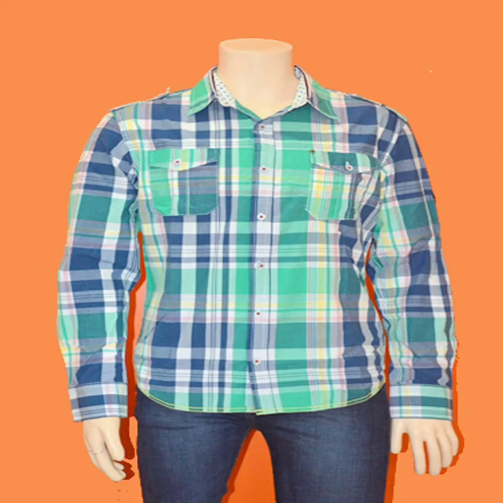 Jack & Jones-Green Check Shirt - Image 2